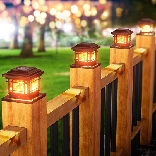 Tannis Black Low Voltage Solar Powered Integrated LED Fence Post Cap Light