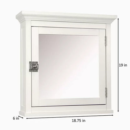Bexley 18.75'' W 19'' H Surface Mount Framed Medicine Cabinet with Mirror Adjustable