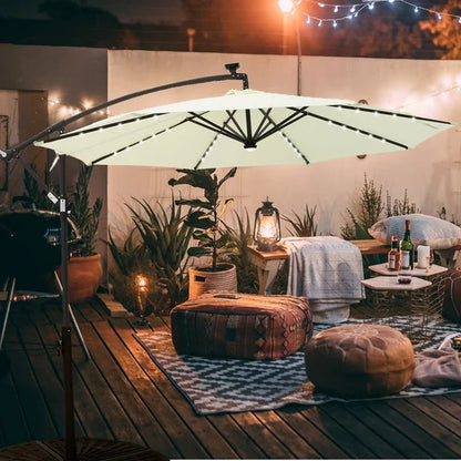 Fritts 120'' Lighted Cantilever Umbrella