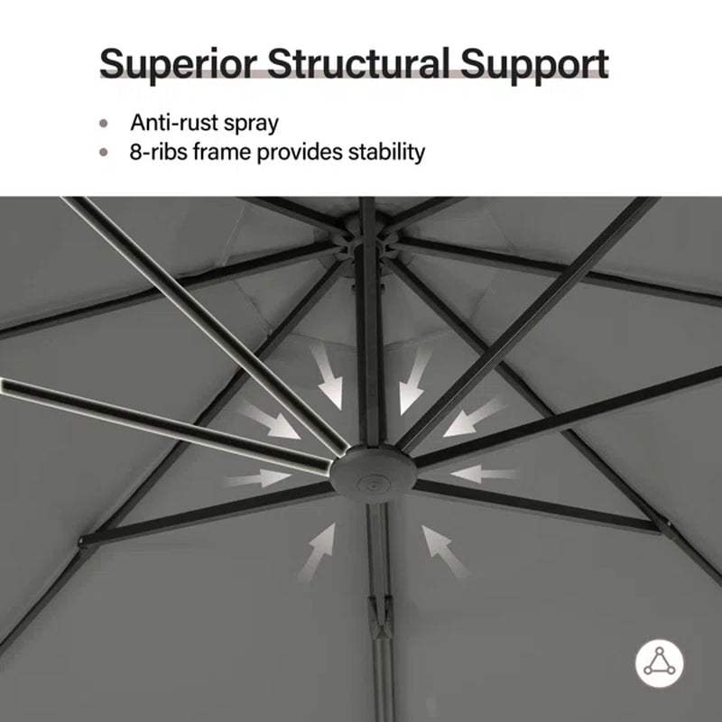 Ebonique 144'' Cantilever Umbrella