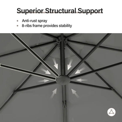 Ebonique 144'' Cantilever Umbrella