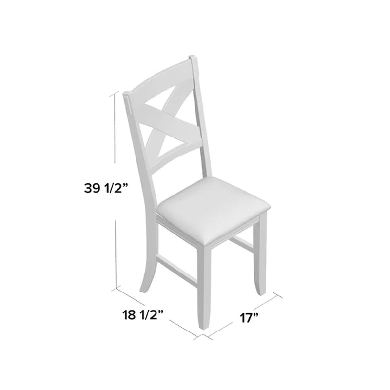 Poe Cross Back Side Chair in Glazed Pine Brown