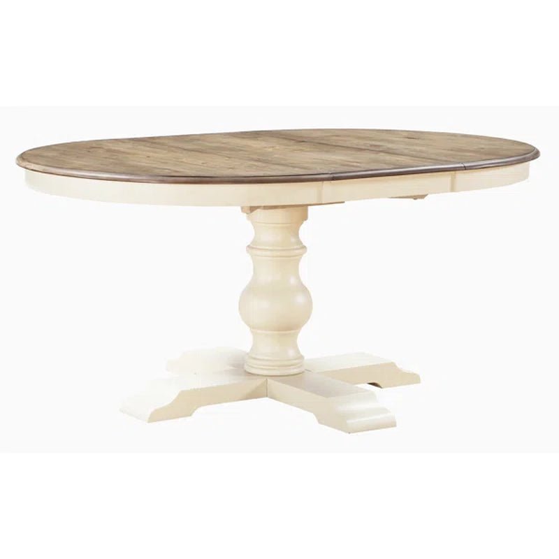 Branson Extendable Solid Wood Pedestal Dining Table