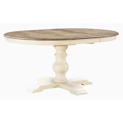 Branson Extendable Solid Wood Pedestal Dining Table