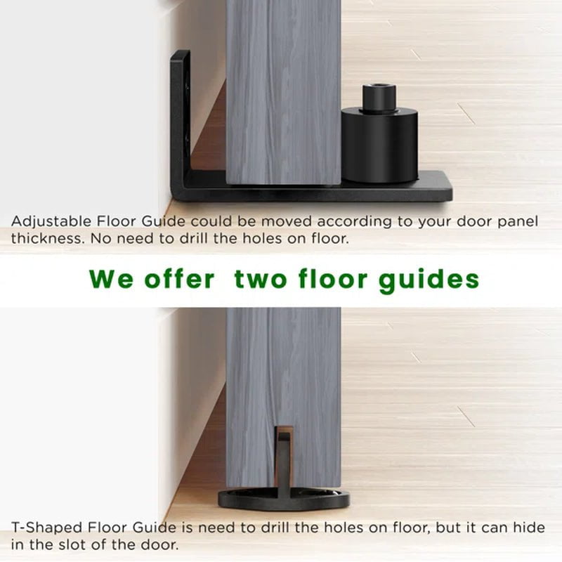 Paneled Wood Sliding Barn Door with Installation Hardware Kit