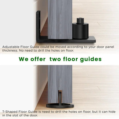 Paneled Wood Sliding Barn Door with Installation Hardware Kit