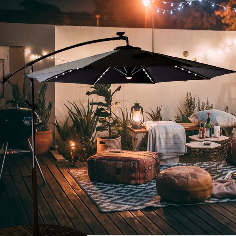 Fritts 120'' Lighted Cantilever Umbrella