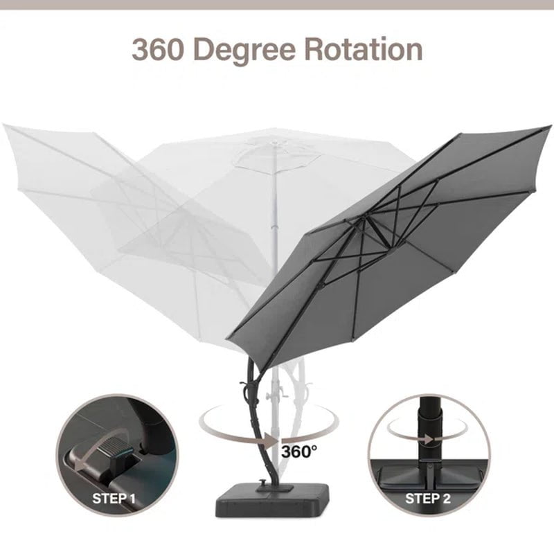Ebonique 144'' Cantilever Umbrella