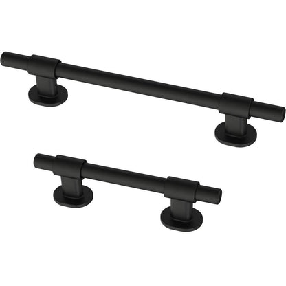 Francisco Adjusta-Pull(Tm) 1-3/8 - 6-5/16 In. (35-160 Mm) Matte Black Cabinet Drawer Pull (5-Pack)