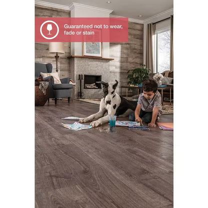 Outlast+ Vintage Pewter Oak 12 Mm T X 7.5 In. W Waterproof Laminate Wood Flooring (19.6 Sqft/Case)