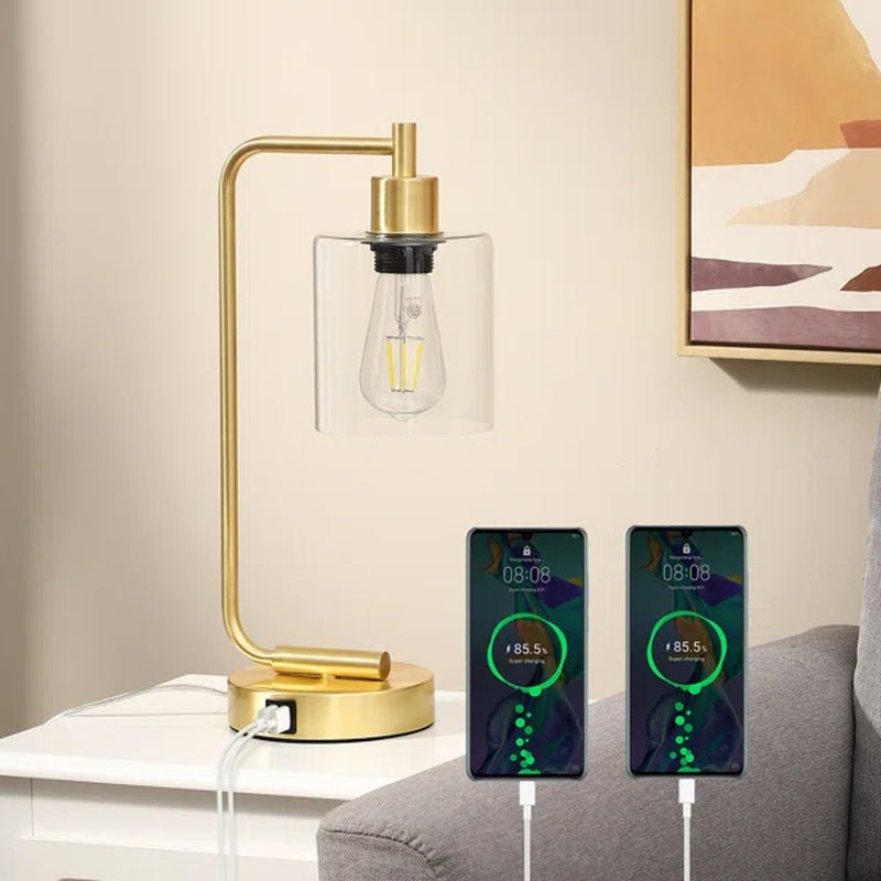 Cloutier Metal USB Table Lamp