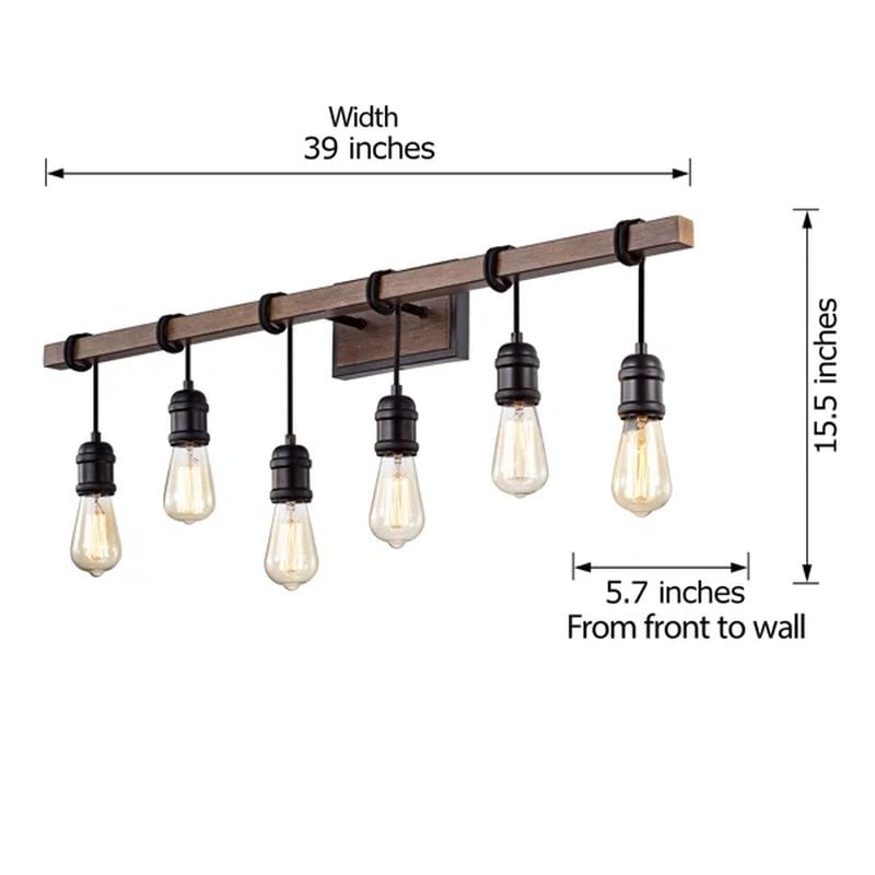 Gamaliel 6 - Light Dimmable Bath Bar