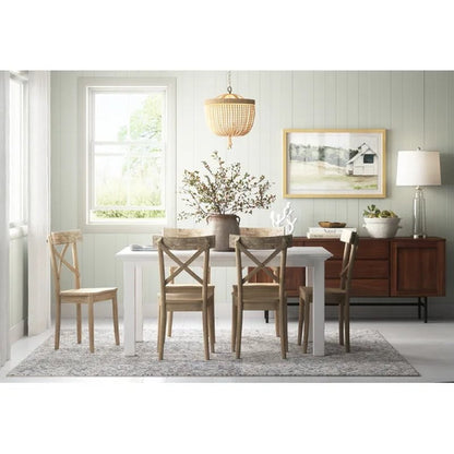 Eugley Cross Back Side Chair in Natural