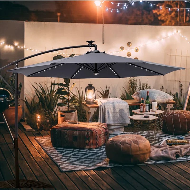 Fritts 120'' Lighted Cantilever Umbrella