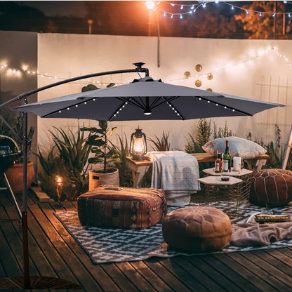 Fritts 120'' Lighted Cantilever Umbrella