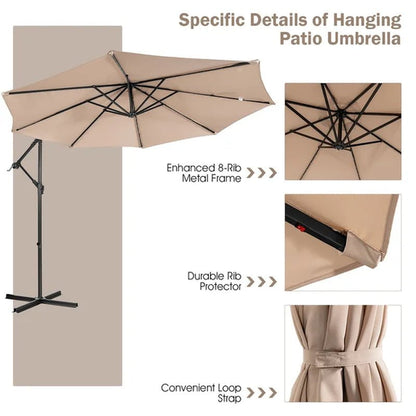 Goodspeed 120'' Lighted Cantilever Umbrella
