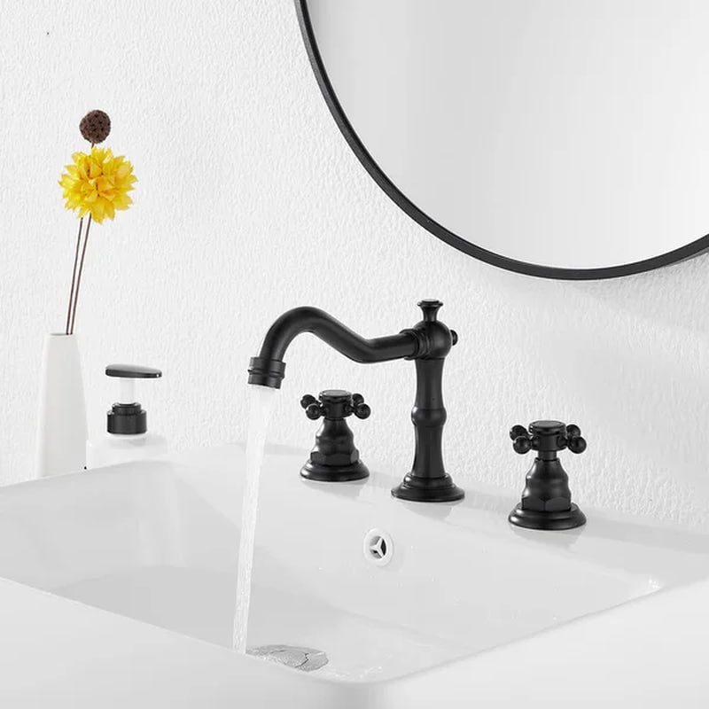 Widespread Faucet 2-Handle Bathroom Faucet with Drain Assembly