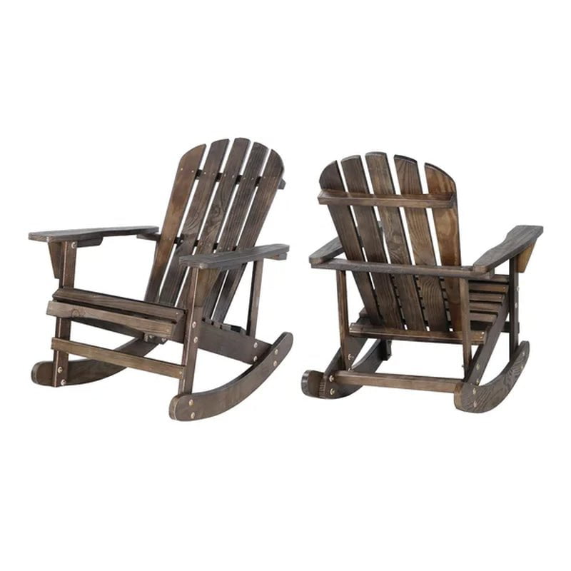 Bessy Wood Rocking Adirondack Chair