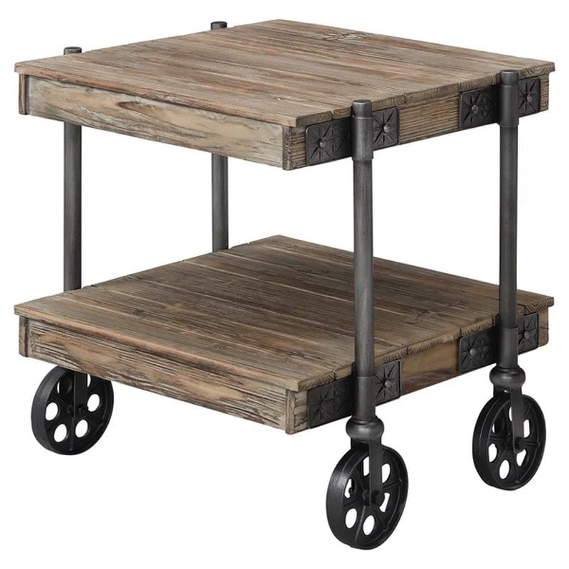 Factory 24'' Tall Floor Shelf End Table