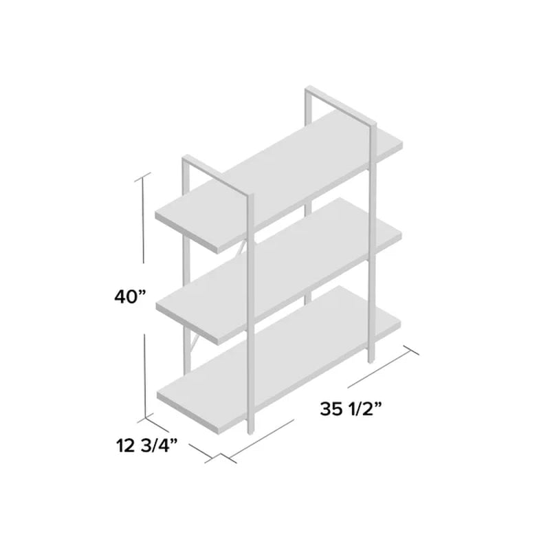 Cavallo 40'' H X 35.5'' W Iron Etagere Bookcase