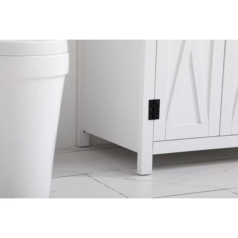 Williamston 36'' Free-Standing Single Bathroom Vanity with Engineering Stone Vanity Top