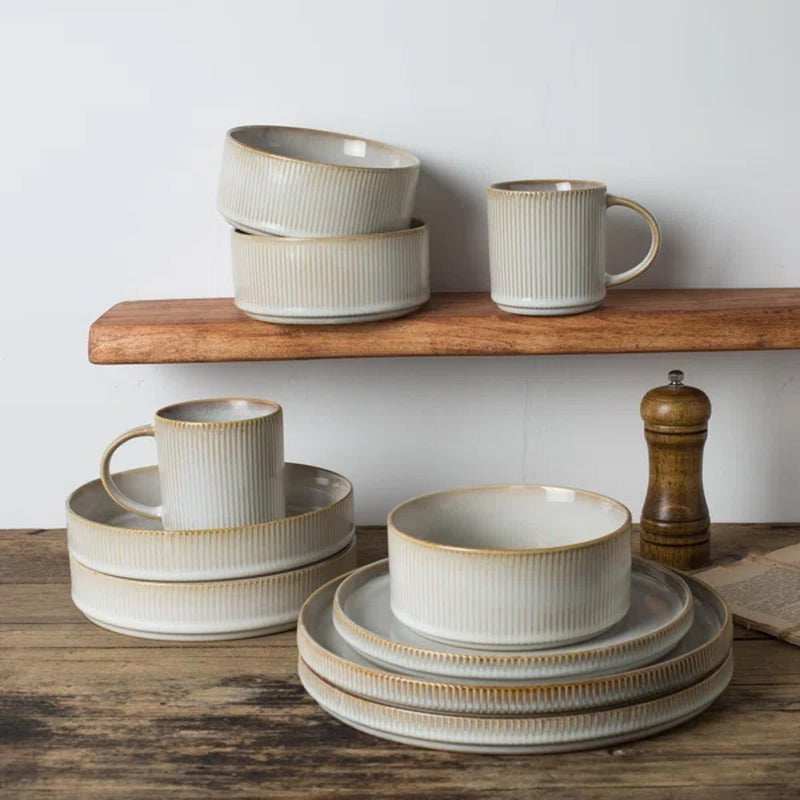 Paytan Stoneware Dinnerware Set - Service for 4