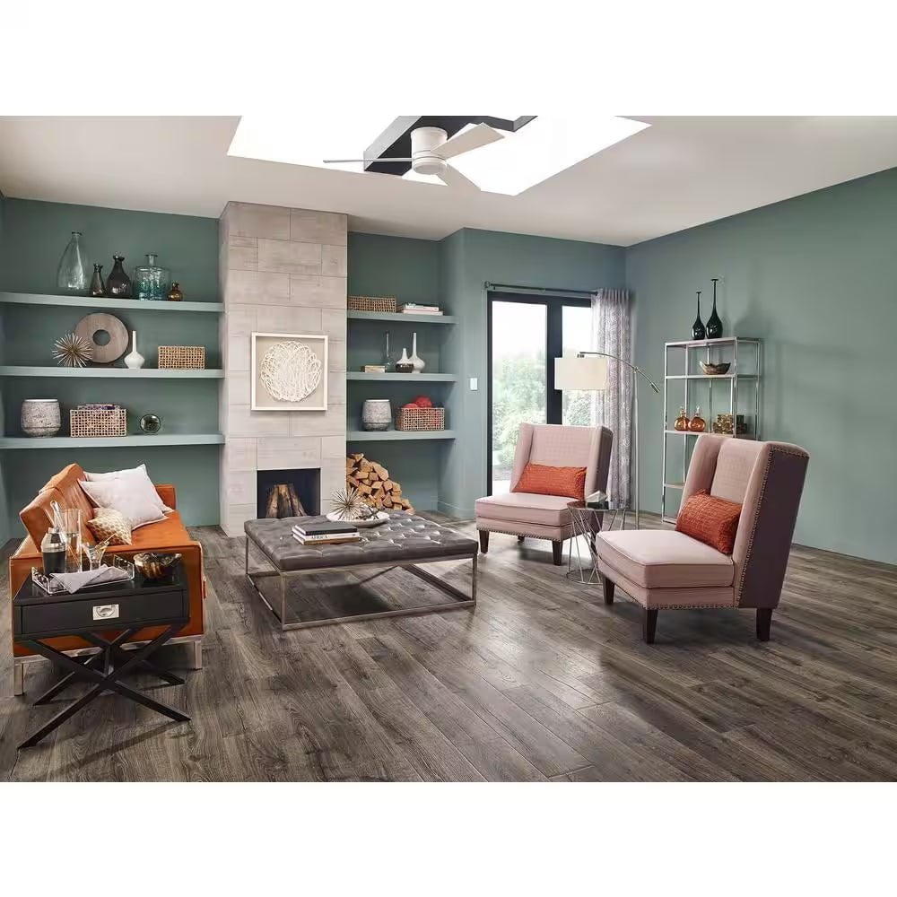 Outlast+ Vintage Pewter Oak 12 Mm T X 7.5 In. W Waterproof Laminate Wood Flooring (19.6 Sqft/Case)