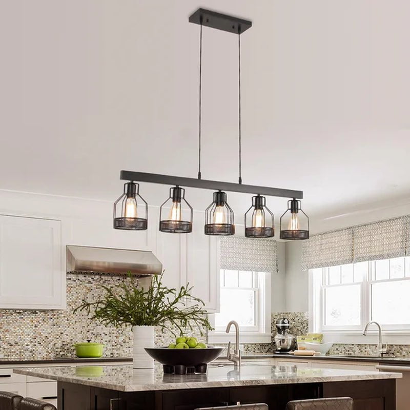 Motofumi 5 - Light Dimmable Kitchen Island Square / Rectangle Chandelier