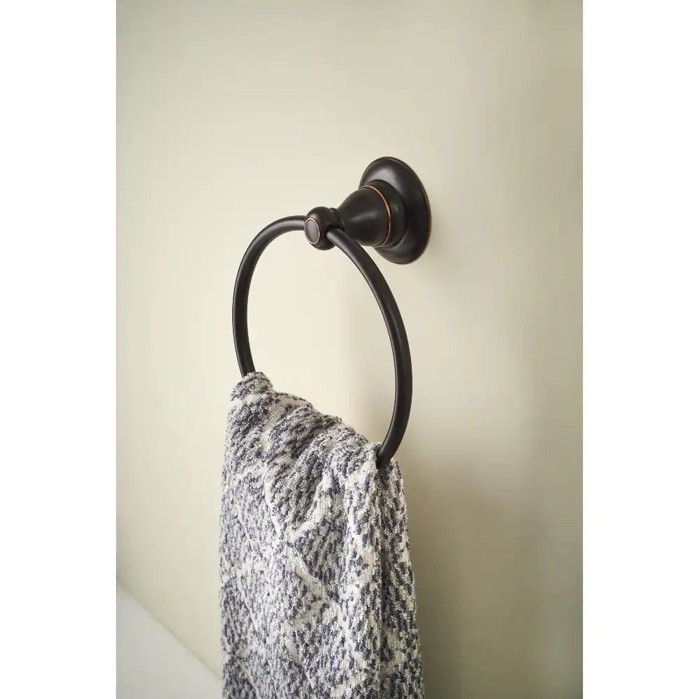 Porter 3-Piece Bath Hardware Set with Towel Ring Toilet Paper Holder and 24 In. Towel Bar in Oil Rubbed Bronze