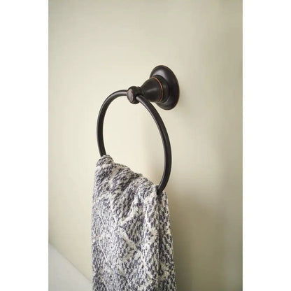 Porter 3-Piece Bath Hardware Set with Towel Ring Toilet Paper Holder and 24 In. Towel Bar in Oil Rubbed Bronze