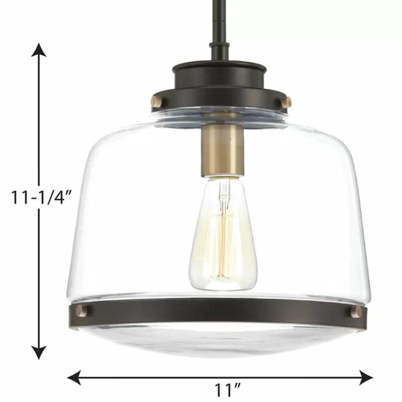 Lupe 1 - Light Single Schoolhouse Pendant