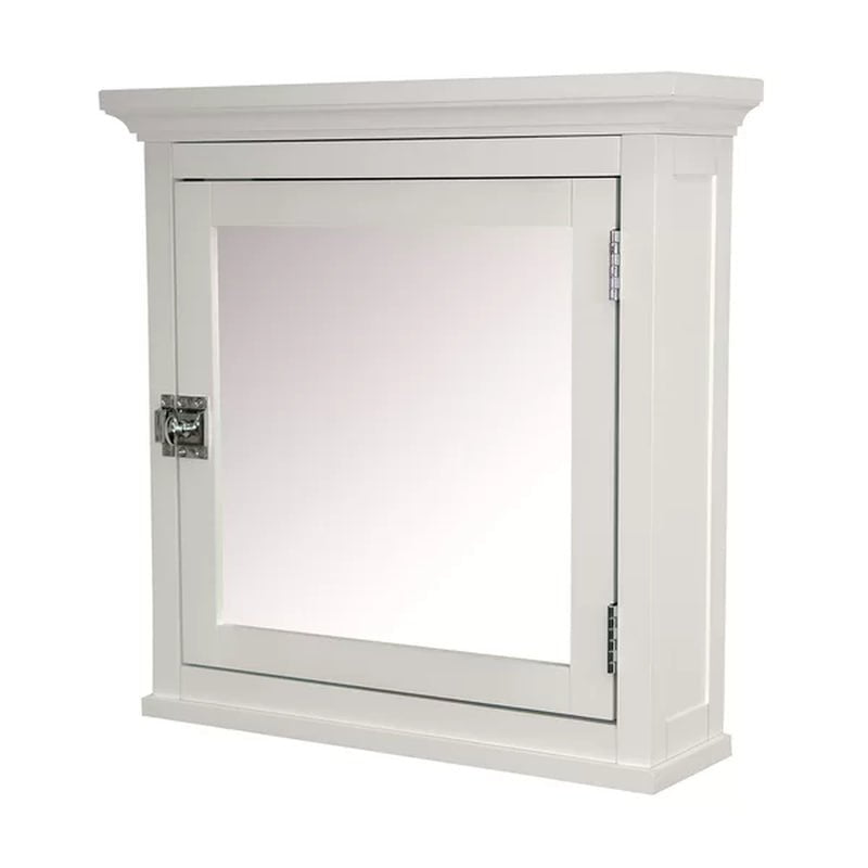 Bexley 18.75'' W 19'' H Surface Mount Framed Medicine Cabinet with Mirror Adjustable