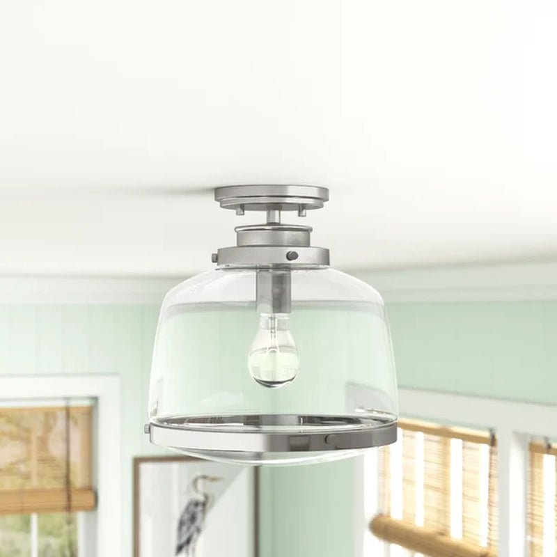 Lupe Glass Semi Flush Mount