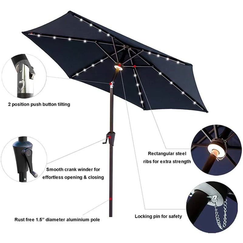 Froehlich 90'' Lighted Market Umbrella