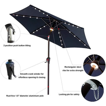 Froehlich 90'' Lighted Market Umbrella