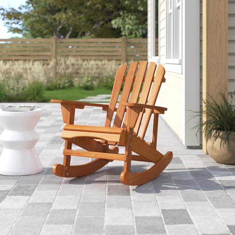 Bessy Wood Rocking Adirondack Chair
