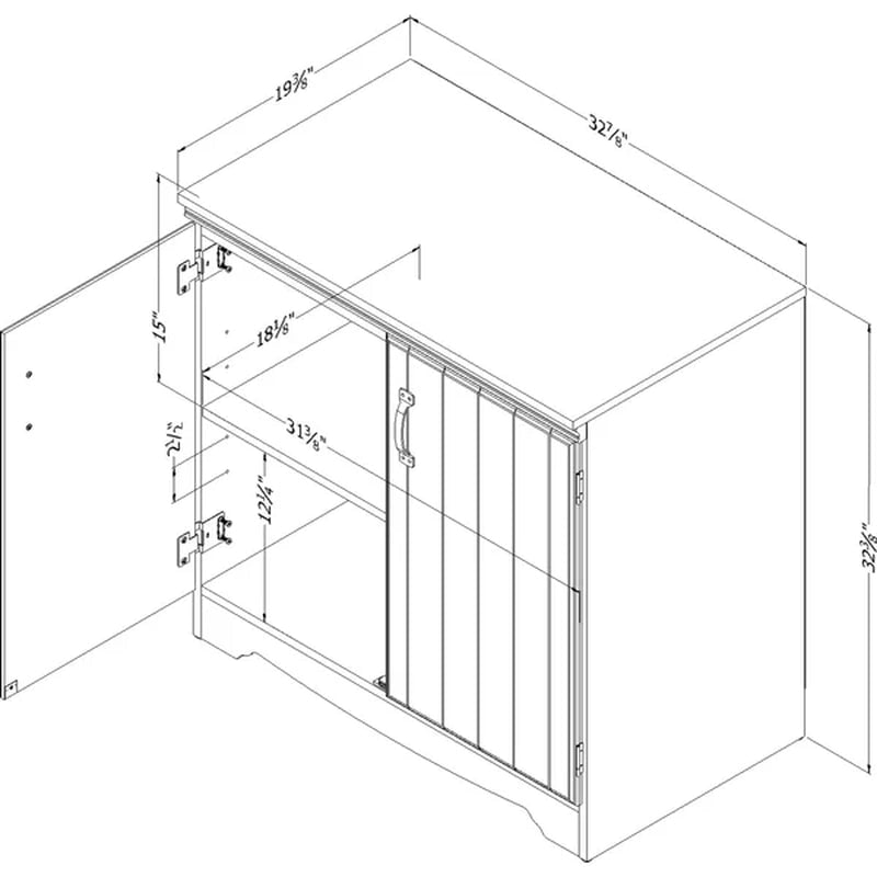 Farnel 32.5'' Tall 2 - Door Accent Cabinet