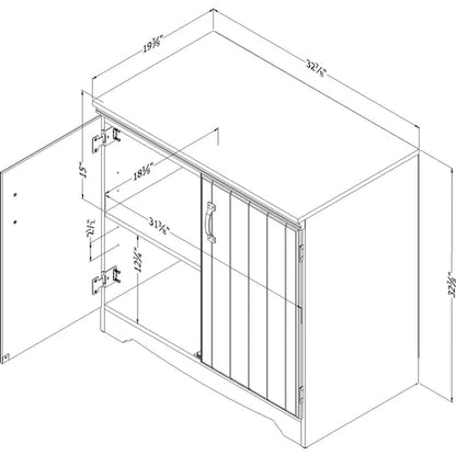 Farnel 32.5'' Tall 2 - Door Accent Cabinet