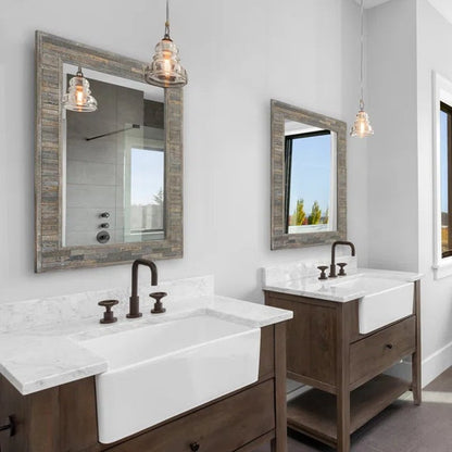 Totman Rectangle Wood Wall Mirror