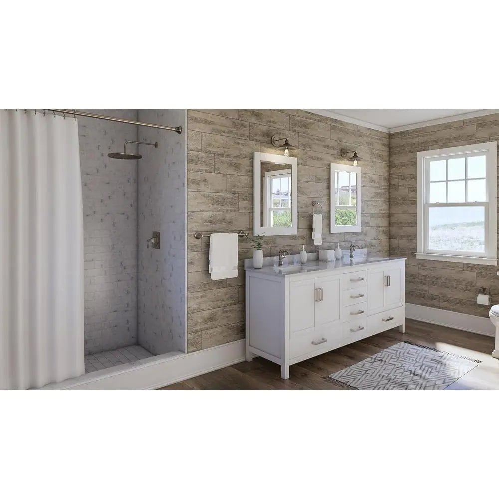 Montagna Dapple Gray 6 In. X 24 In. Porcelain Floor and Wall Tile (14.53 Sq. Ft. / Case)