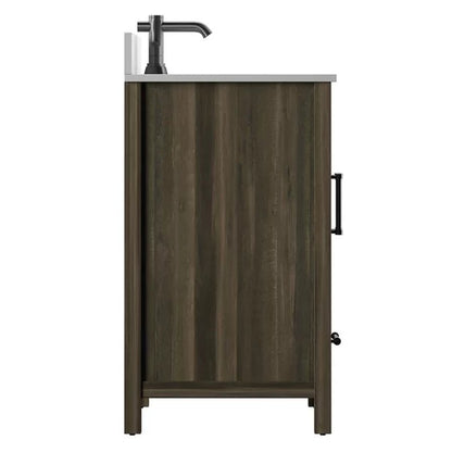 Brian 23.88'' Free-Standing Single Bathroom Vanity with Stone Vanity Top