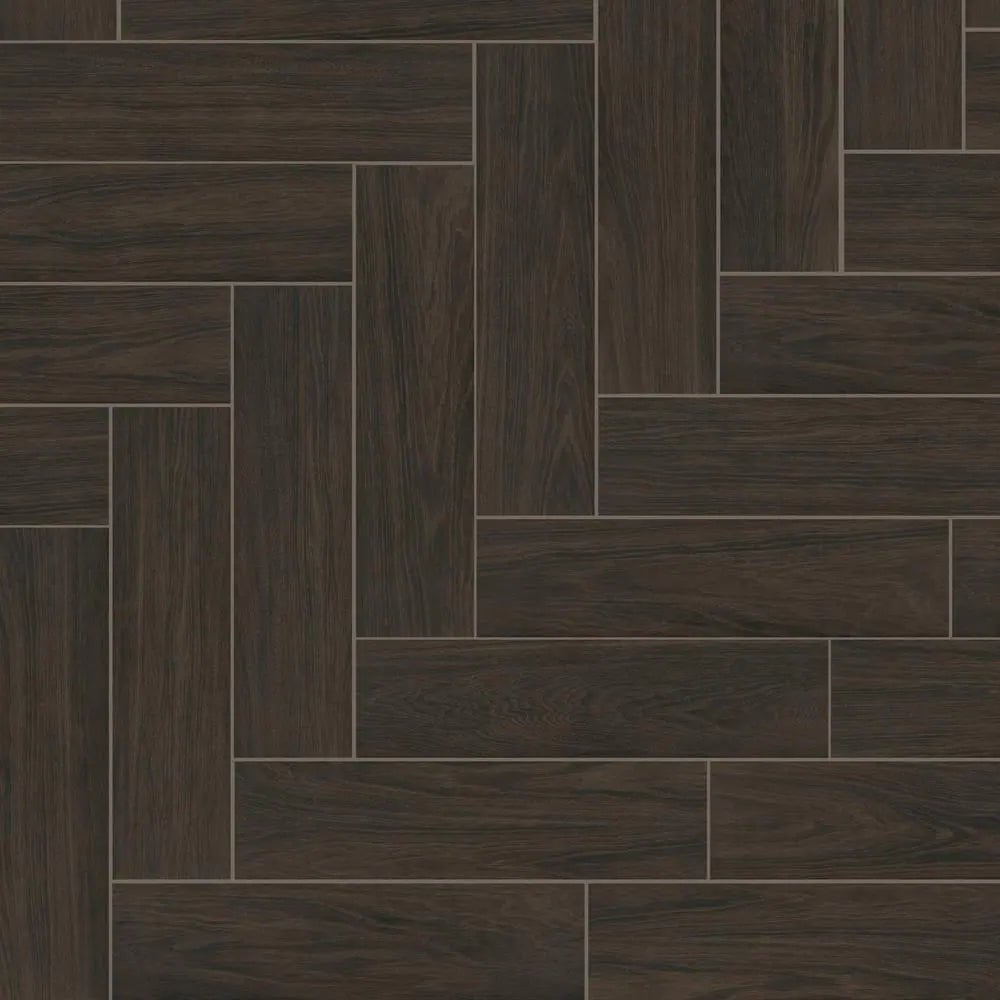 Burlington Walnut 6 In. X 24 In. Porcelain Floor and Wall Tile (14 Sq. Ft. / Case)