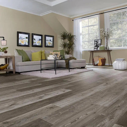 Outlast+ Grey Optimus Pine 12 Mm T X 7.5 In. W Waterproof Laminate Wood Flooring (19.6 Sqft/Case)