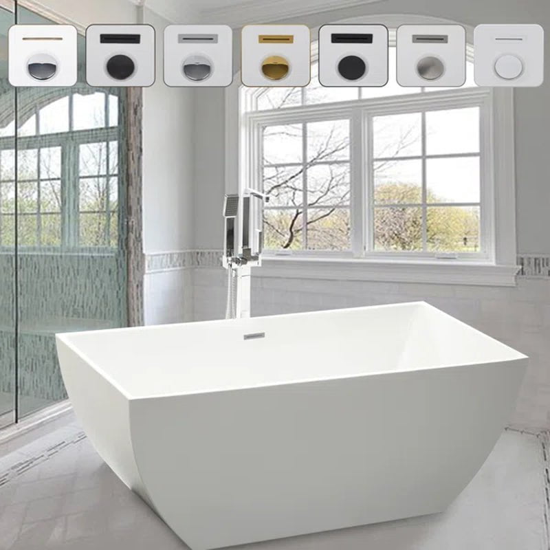 59.1'' X 29.5'' Freestanding Soaking Acrylic Bathtub