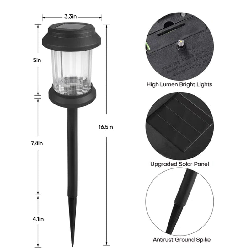 Solar Powered Integrated LED Garden Pathway Light Pack(Set of 6)