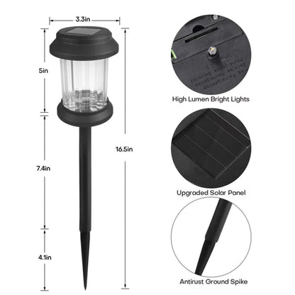 Solar Powered Integrated LED Garden Pathway Light Pack(Set of 6)