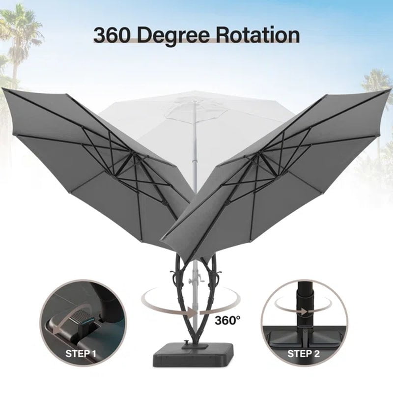 Ebonique 144'' Cantilever Umbrella