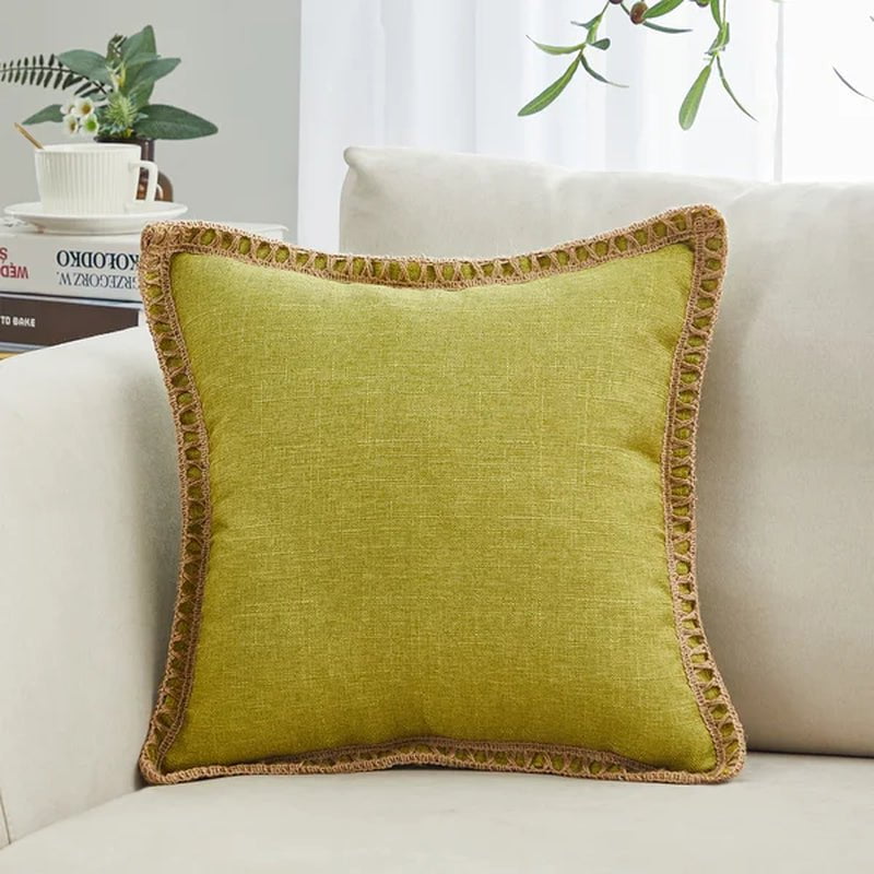 Darner Fringed Throw Pillow
