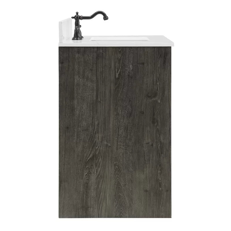 Jillian 36'' Free-Standing Single Bathroom Vanity with Engineered Stone Vanity Top