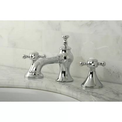 English Country Widespread Faucet 2-Handle Bathroom Faucet with Drain Assembly